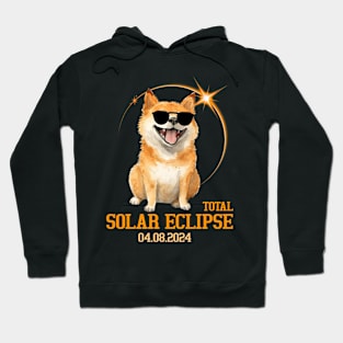 Total Solar Eclipse 2024 Funny Dog Hoodie